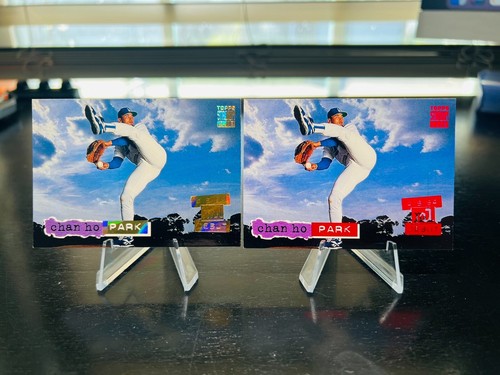 1994 Topps Stadium Club Chan Ho Park RC #521 SP (2) Rainbow/Base Rookie Dodgers