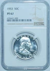 1953 NGC PR67 Proof Strike Franklin Half Dollar