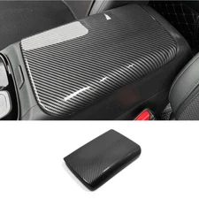 Carbon fiber Central armrest storage box Cover Trim For Hyundai Tucson 2022 2023