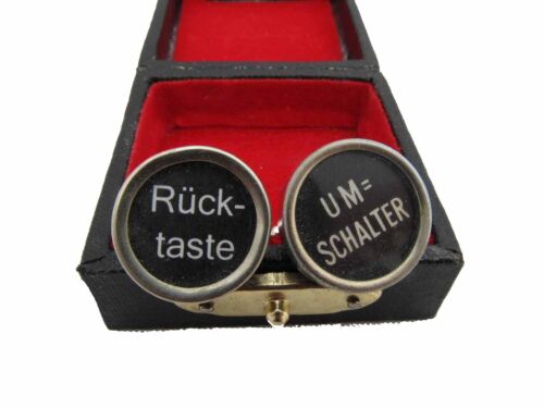 Toggle Shift Key Cufflinks Typewriter Key Miniblings Large Black White