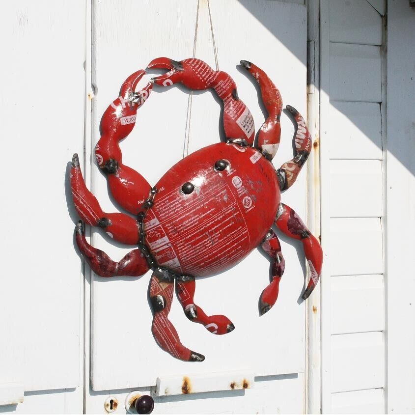 Batela Metal Crab Wall Hanging Decoration – Large | Coastal Décor