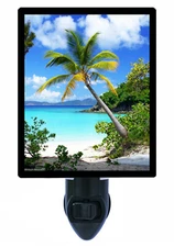 Beach Decorative Photo Night Light, Tropical Bliss, Summer, Palm Trees