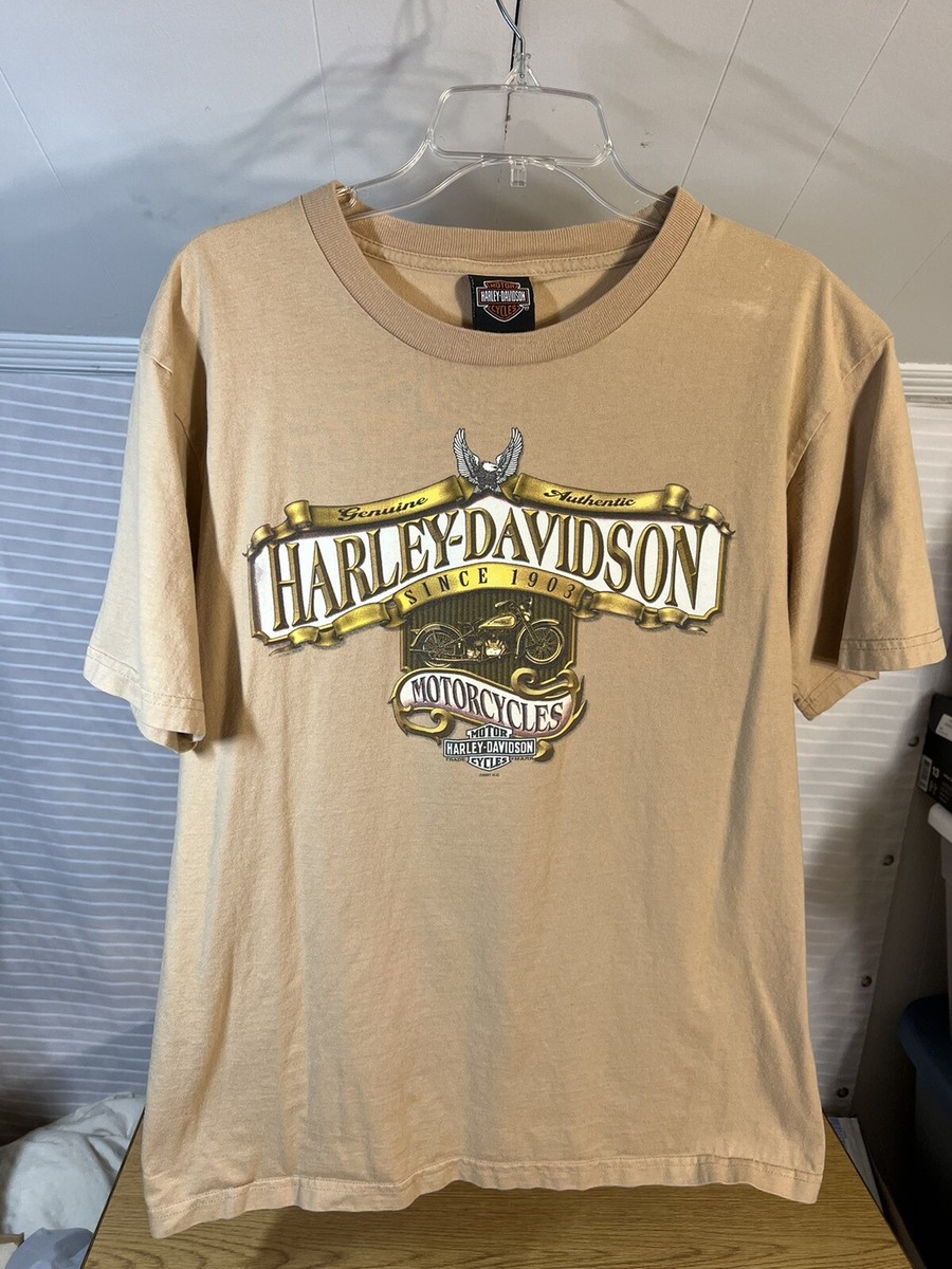 Taku Harley Davidson Juneau Alaska Khaki T-Shirt Motorcycle Biker