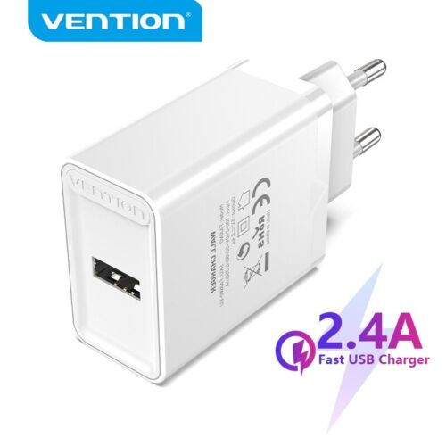 USB Charger 5V 2.4A Fast USB Wall Charger EU Adapter for iPhone Samsung Xiaomi - Foto 1 di 24