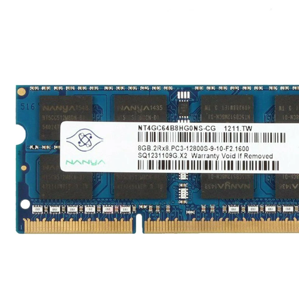 Nanya 8GB 4GB 2GB PC3-12800S DDR3 1600MHz SODIMM 204Pin Laptop Memory RAM UK Lot - Image 4 of 4