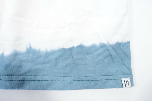 SOVEREIGN CODE MEDIUM KM376 TIE DYED LIGHT BLUE STRIPED TSHIRT MENS DEFECT - Picture 5 of 6