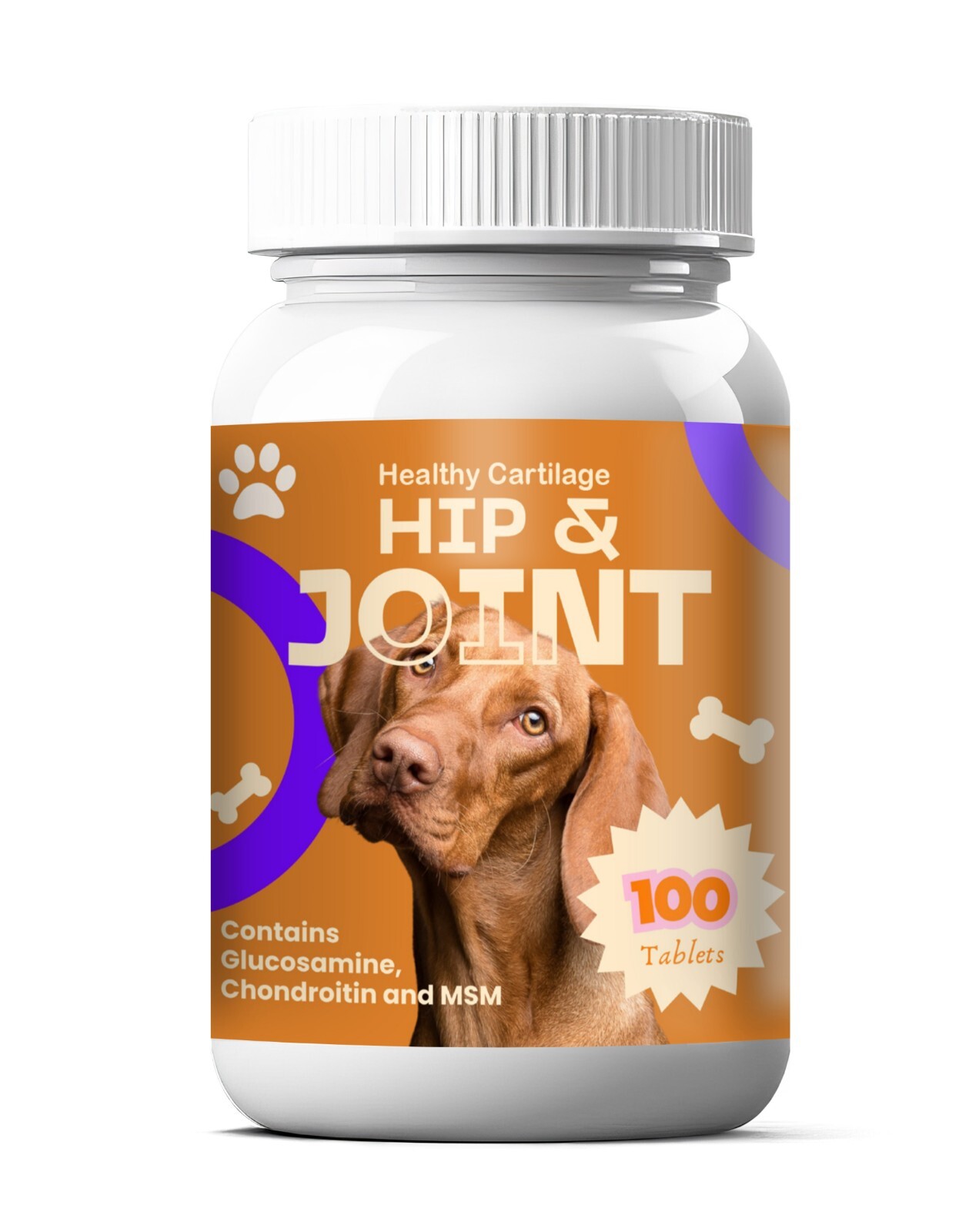 Senior Dog Joint Care &ndash; Hip & Joint Relief with Glucosamine & Omega-3 - 1 Bottle