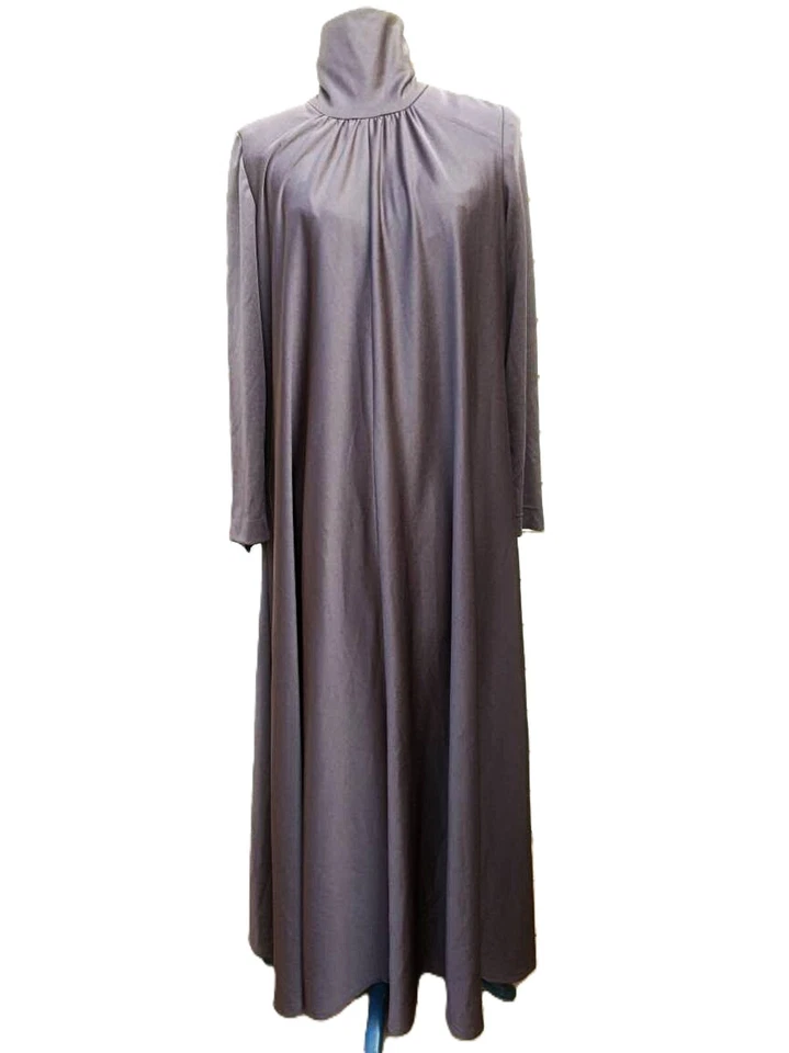 1970s Dress Maxi Vintage Taupe Cocktail Party Hostess Gown by Missy House - Image 2 of 4