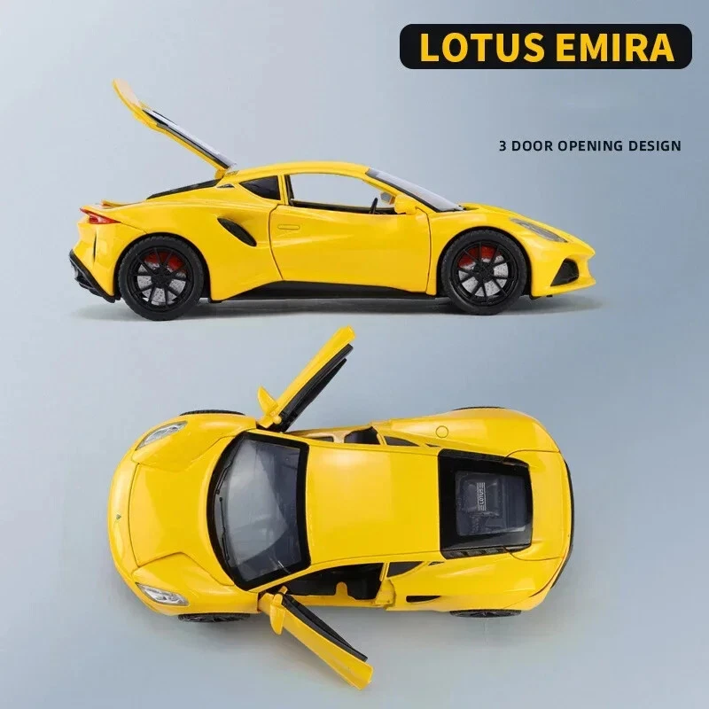 1:24 Lotus EMIRA Supercar Diecast Alloy Model Car Pull Back Sound Toy Vehicle - Image 3 of 4