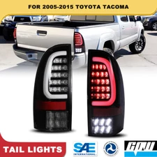 LED Tail Lights 2PCS For 2005-2015 Toyota Tacoma Black Clear Lens Turn Signal