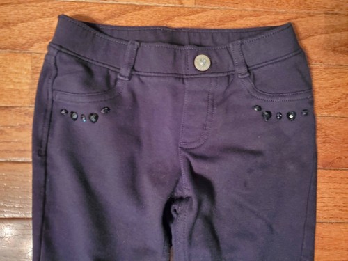 Sonoma Girl's sz 6 Black Tie Stretch Skinny Jeans / Leggings Embellished preown - Picture 3 of 9