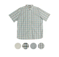 Daniel Cremieux Men's Signature Collection Plaid Short-Sleeve Shirt XL