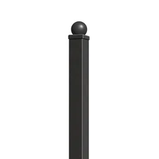 ALEKO Black Galvanized Steel Fence Post for DIY 5.5 X 5 feet Fence