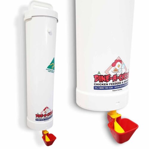 Chicken Feeder & Drinker Set + 2 Litre Drinker / Chook Waterer / Poultry Coop - Picture 2 of 10
