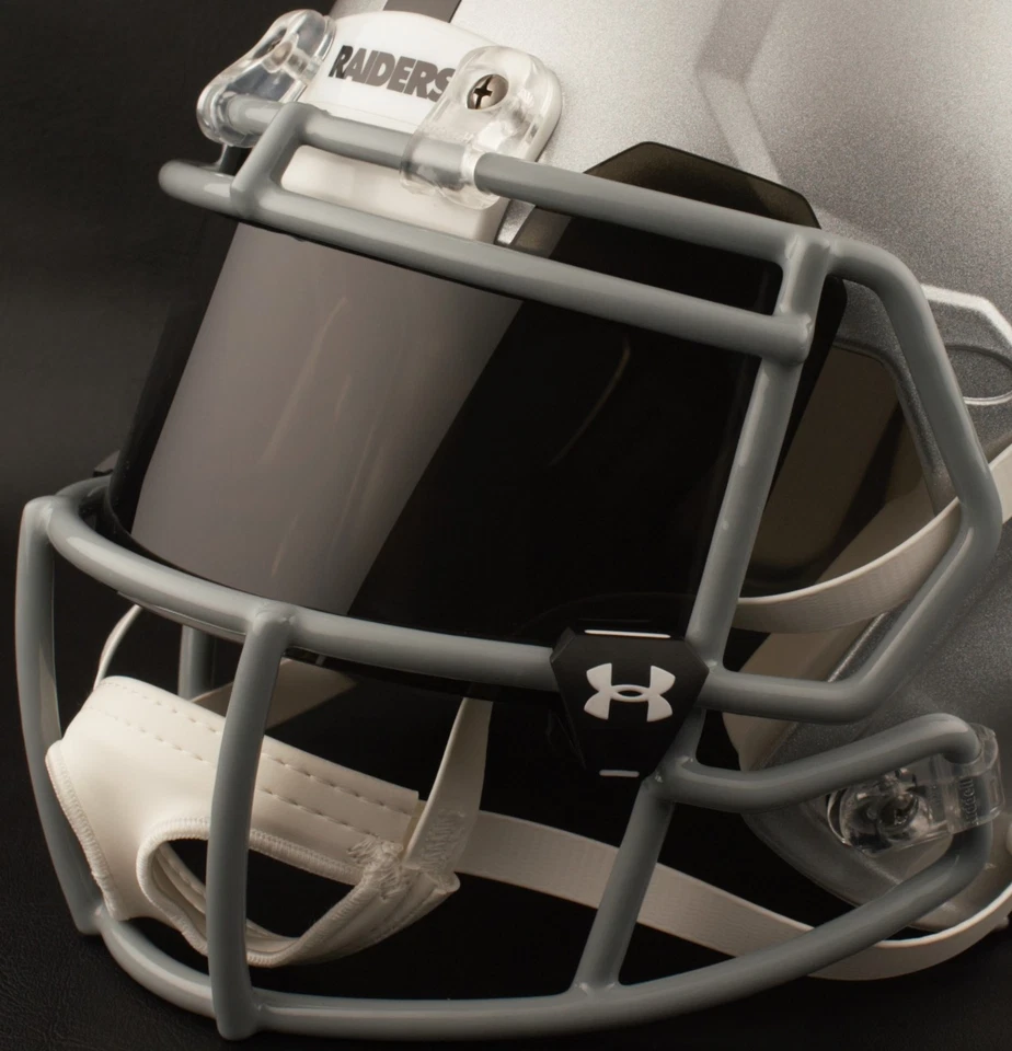 ***PERSONALIZADO*** Casco de fútbol americano Oakland Raiders tamaño completo NFL Riddell VELOCIDAD Foto 4 de 4