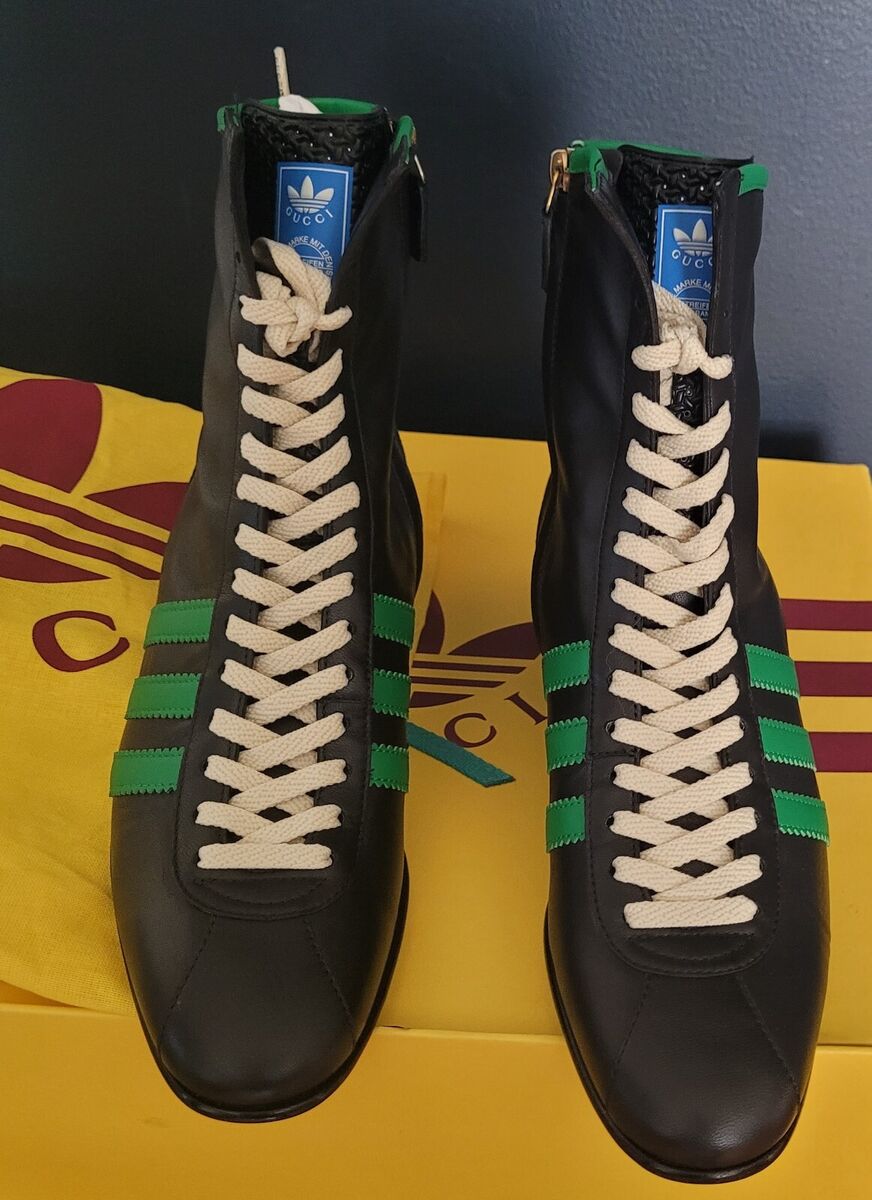 NEW AUTHENTIC GUCCI X ADIDAS GAZELLE SIDE ZIP LACE-UP BOOT NEW AUTHENTIC GUCCI X ADIDAS GAZELLE SIDE ZIP LACE-UP BOOT