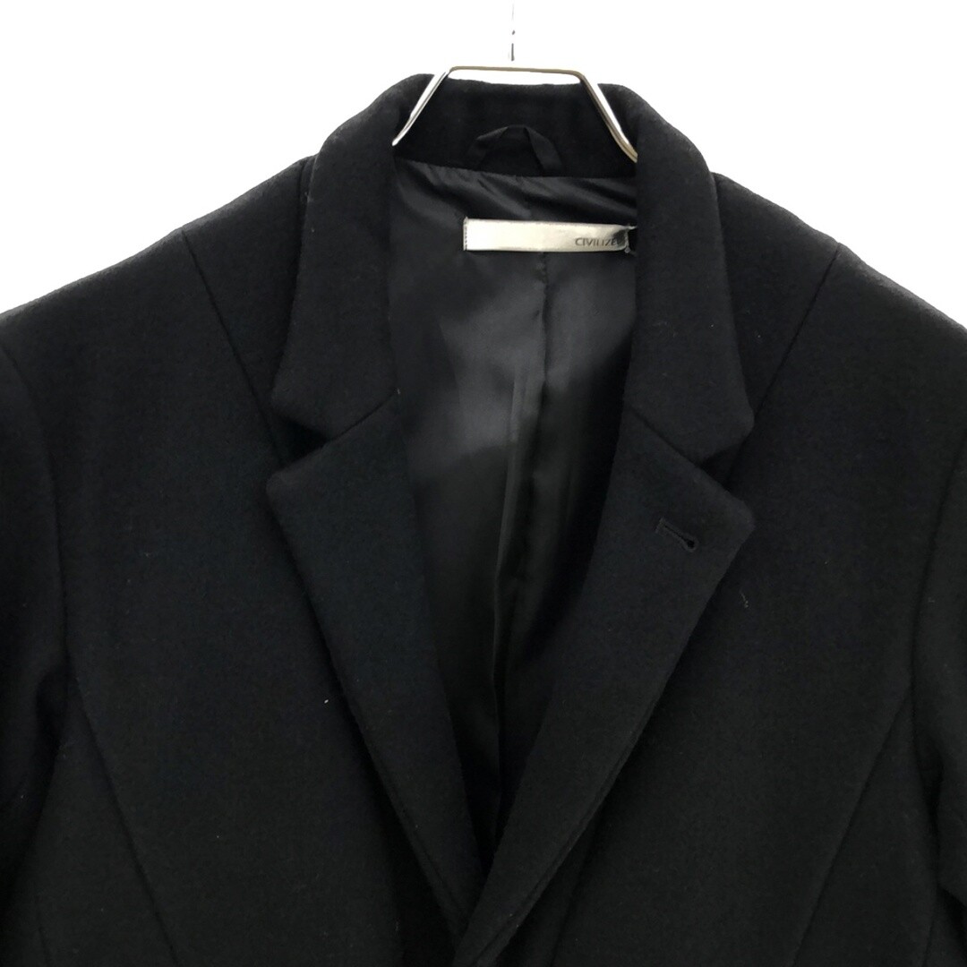CIVILIZED Wool Melton Chester Coat Black 2 Used MESC-0 | eBay CIVILIZED Wool Melton Chester Coat Black 2 Used MESC-0 | eBay