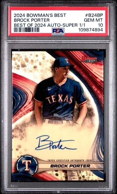 2024 Bowman's Best - Brock Porter SUPERFRACTOR 1/1 Auto PSA 10