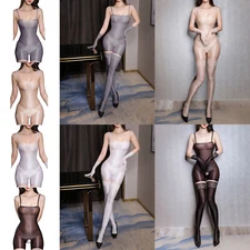 Women Leotard Fitness Bodysuit And Tights Teddy Jumpsuit With Stockings Ultra