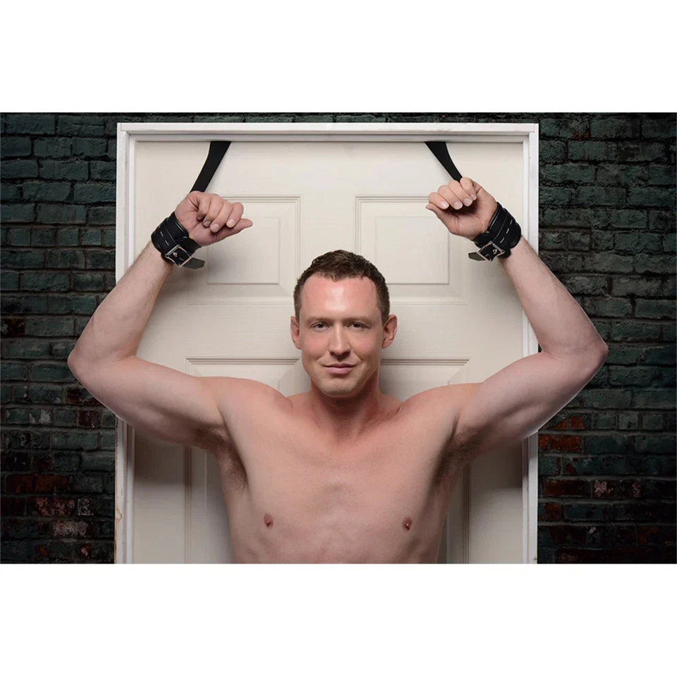 Sujeción de puerta de muñeca de esclavitud sexual para mujeres, ajustable SM juguetes sexuales para adultos parejas hombres Foto 2 de 4