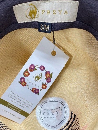 Freya Beige Handmade Wide Brim Straw Hat Size Small - Picture 7 of 7