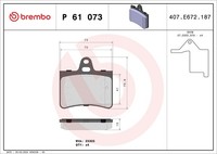 Brembo Bremsbelagsatz Scheibenbremse Prime P 61 073 FüR C5 CitroËN 2 1 Break Hdi