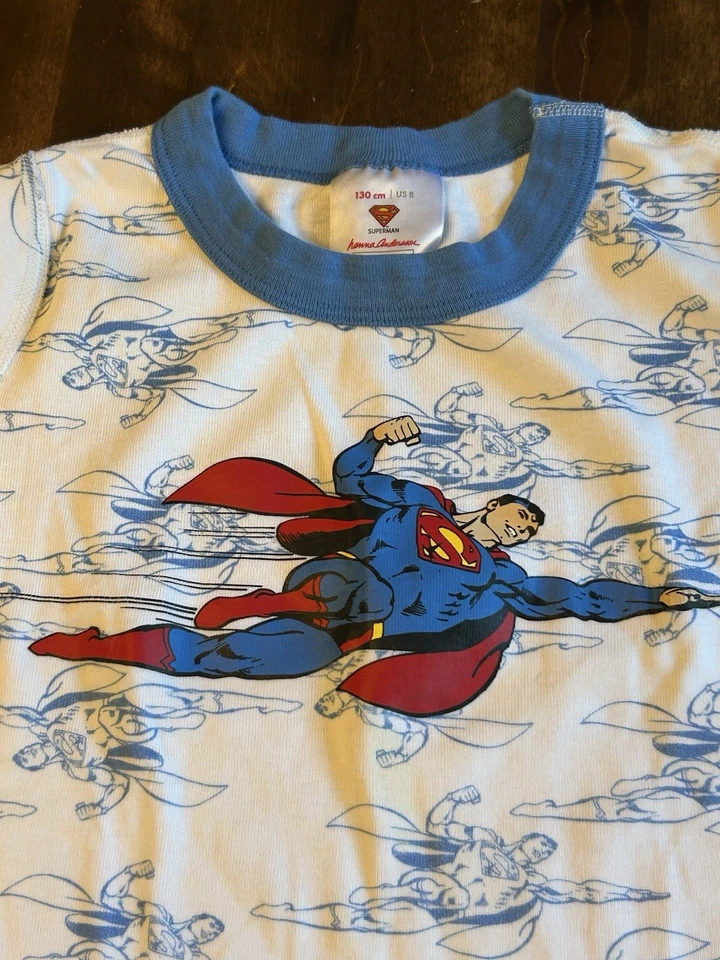 Juego de pijama Hanna Andersson Superman para niños talla 140 10 Foto 3 de 4