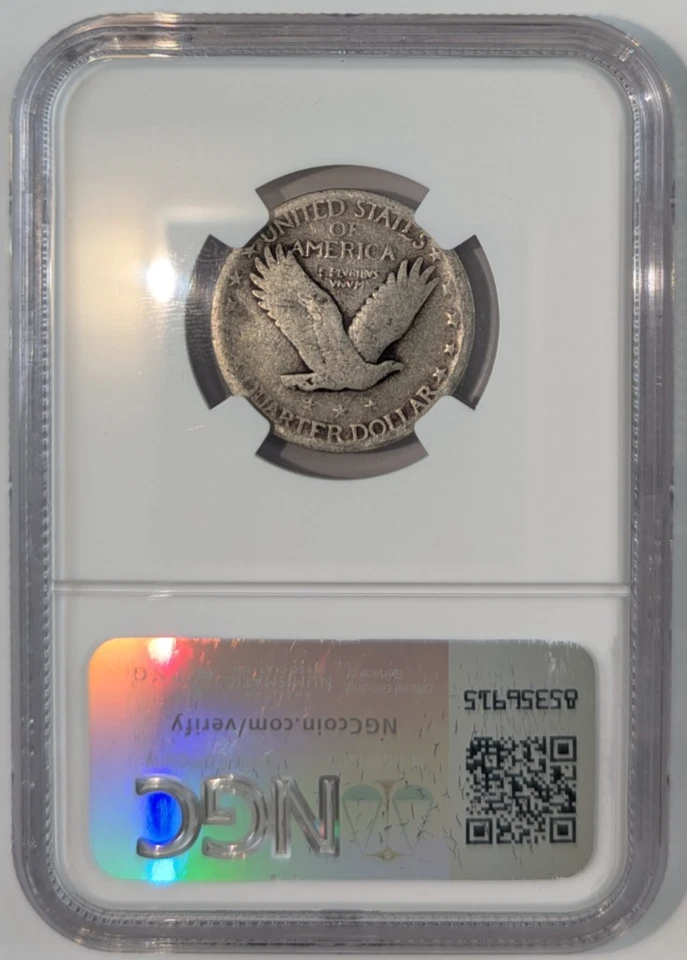 1927-S Standing Liberty Silver Quarter 25c NGC G4 2158983-023 Rare Date! - Image 2 of 4