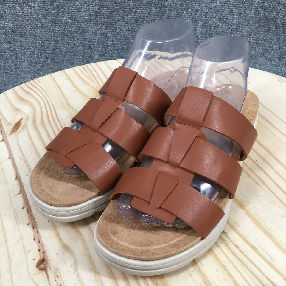 Sandalias Easy Spirit para mujer 8,5 M Salana 3 extensiones marrón imitación cuero informales abiertas Foto 3 de 4