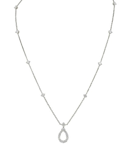 Harry Winston 2.65 CTW Diamond Platinum Contemporary Loop Station Necklace - Picture 5 of 8