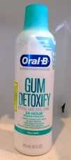 Oral-B Gum Detoxify Mouthwash Special Care Oral Rinse Mild Mint 24-Hour 16 Oz