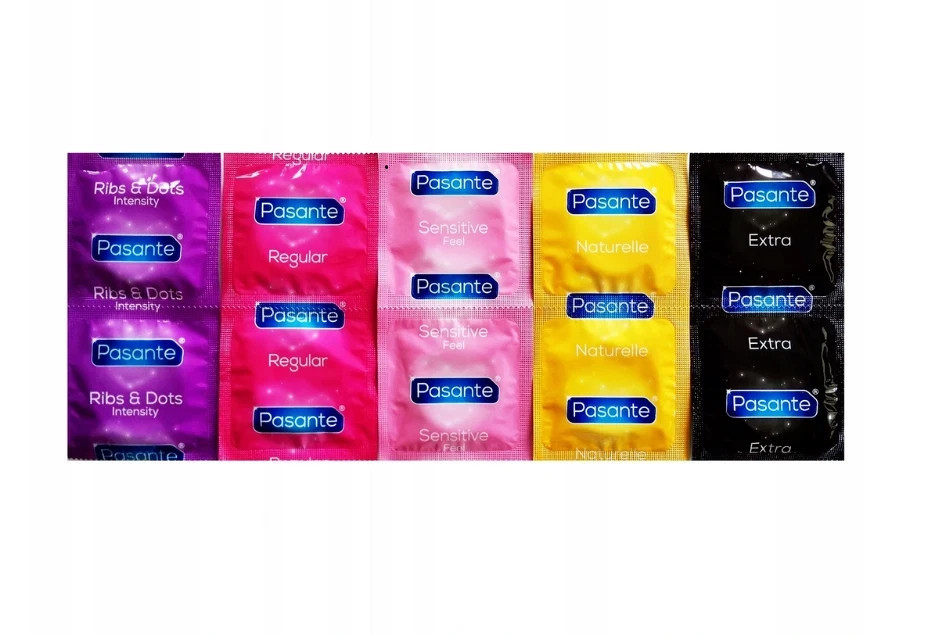 KONDOME – 5 Sorten je 2 Stück – toller Mix von PASANTE – 10 Stück