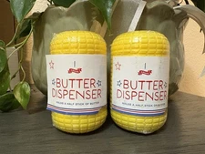 Pair (2) New - Butter Dispenser Corn On The Cobb Holds Half Stick Of Butter