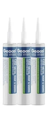 Geocel 4350 Metal Roof & Siding Construction Sealant, 10.1oz. (3 Pack) (Black)