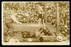 1915 JACK JOHNSON KO'd by JESS WILLARD real photo postcard from Cuba boxing