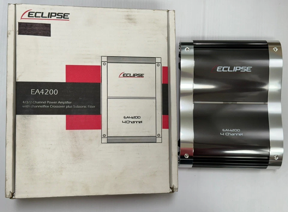 🚘🔊Eclipse EA4200 Amplificador de Potencia 4/3/2 Canales, Channelflex Crossover, Filtro Foto 2 de 4