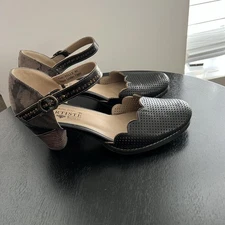 Spring Step L'Artiste Shoes Womens Size EU 40 Black Parchelle Mary Jane Leather