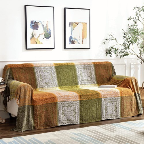 Cover Bohemian Throw Blanket Tassels Hippie Decor Covers Couch Chair loveseat Fu - Picture 4 of 7