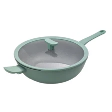 Every U. 32Cm Deep Frying Pan With Silicone Glass Lid, Gift Boxed, Fluorine Coa_