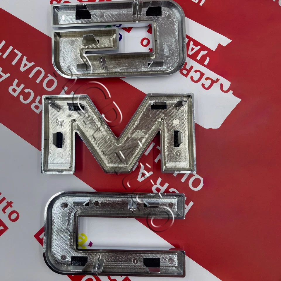 Front & Rear OVERLAY Emblem Chrome for 2019-25 GMC Sierra 1500 2500HD 3500HD - Image 4 of 4