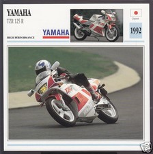 1992 Yamaha TZR125R TZR 125cc R Japan Bike Motorcycle Photo Spec Info Stat Card