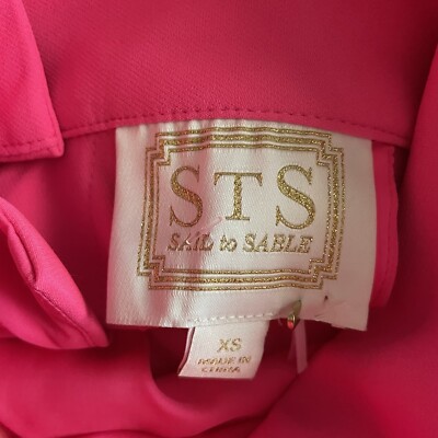 $228 NWT Sail to Sable Hot Pink Cowl Neck Button Back Shift Dress Size XS |  eBay