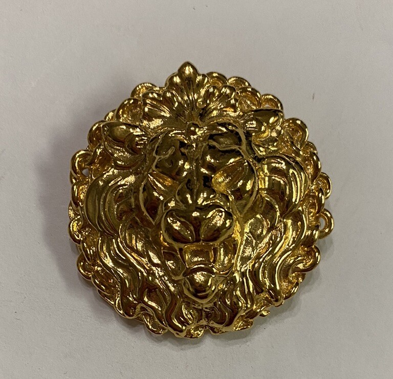 ブローチ・コサージュ Lion Head Brooch Vintage Anne Klein Lion Head Brooch Pin Gold Tone | eBay