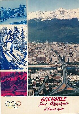 1968 Winter Olympic Games Grenoble, original postcard.