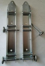 New Garage Door Low Headroom Quick Turn Brackets with Steel Rollers - Pair 