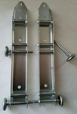 New Garage Door Low Headroom Quick Turn Brackets with Steel Rollers - Pair 