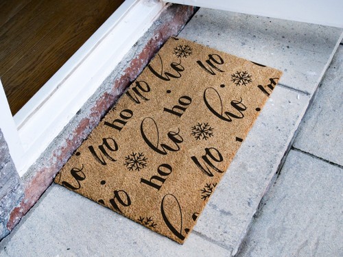 Alfombra de Navidad Ho Ho Ho - Divertida alfombra de puerta de Navidad - Divertida alfombra de Navidad - Navidad - Imagen 2 de 10