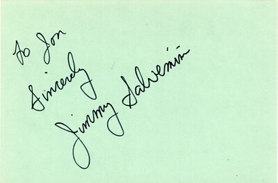 Jimmy Salvemini- Rare Signed Card (R&B Singer)