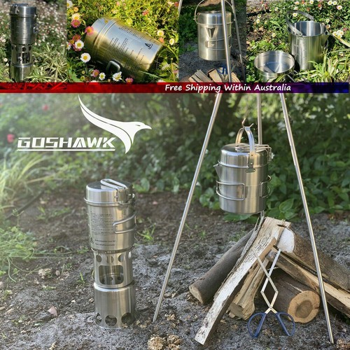 Outdoor Camping Tripod Hanger Cookware Set for Fire Hanging Pot