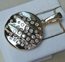 WoW 0,25 Carat Brillant Anhänger Designer 375 9Kt Gold mit Diamanten ♦️♦️ 9002